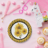 zonnebloempitten papieren bordje (Feest)