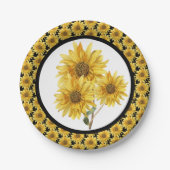 zonnebloempitten papieren bordje (Voorkant)