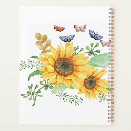 zonnebloempitten planner (Achterkant)