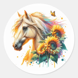 Zonnebloempitten Ronde Sticker