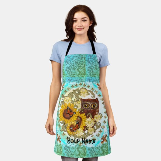 Zonnebloempitten Schort (Gedragen)