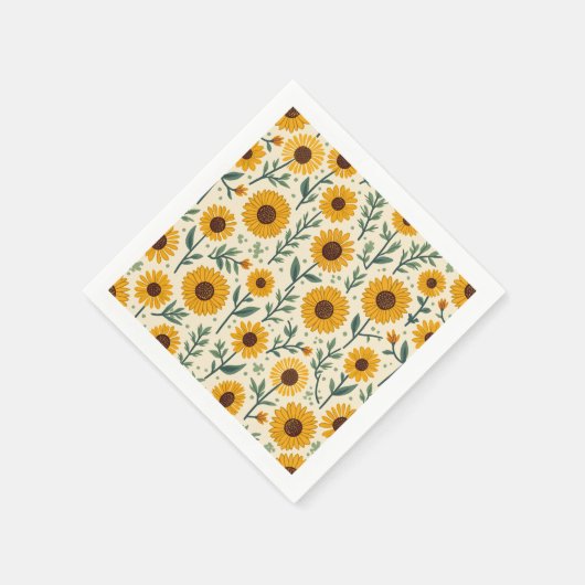 zonnebloempitten. servet (Hoek)