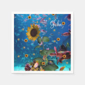 Zonnebloempitten Servet (Voorkant)