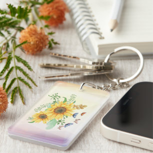 zonnebloempitten sleutelhanger