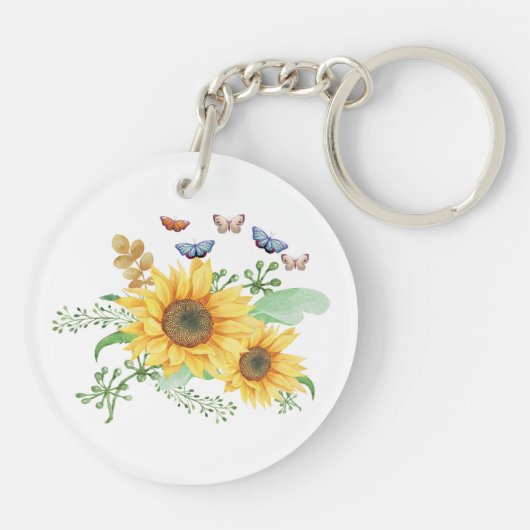 zonnebloempitten sleutelhanger (Achterkant)