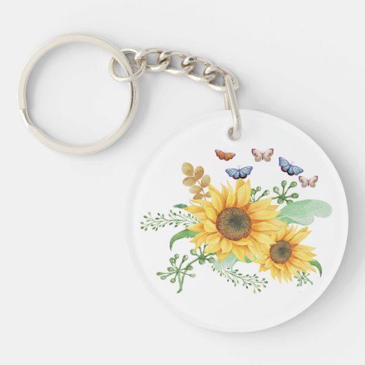 zonnebloempitten sleutelhanger (Voorkant)