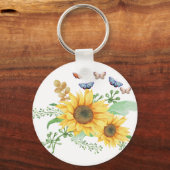 zonnebloempitten sleutelhanger (Voorkant)