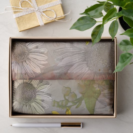 zonnebloempitten tissuepapier (Geschenk)