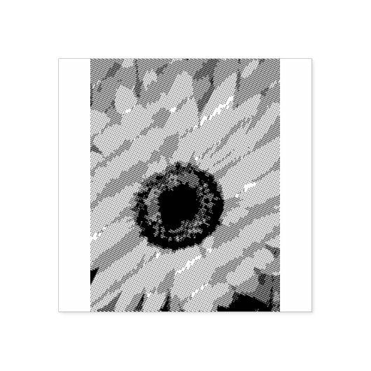 zonnebloempitten van hout rubberstempel (Afrduk)