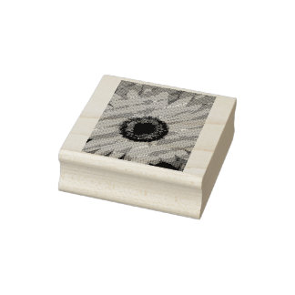 zonnebloempitten van hout rubberstempel