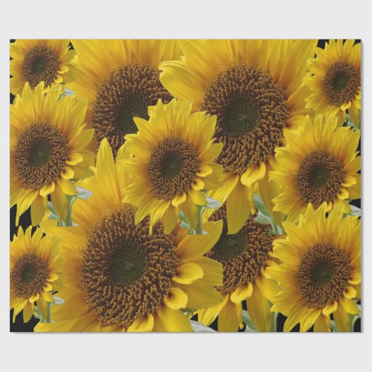 Zonnebloempitten, van matte cadeaupapier (Vlak)