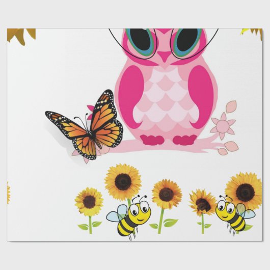 Zonnebloempitten van meel van beemsteen cadeaupapier (Vlak)