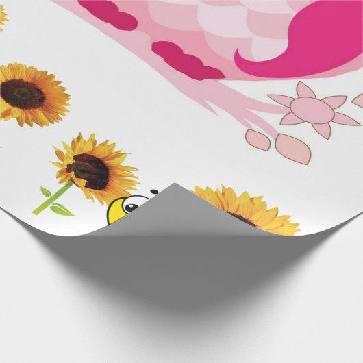 Zonnebloempitten van meel van beemsteen cadeaupapier (Hoek)