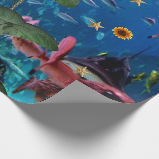 Zonnebloempitten van vismatten cadeaupapier (Hoek)