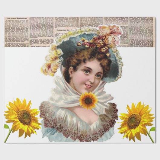 Zonnebloempitten, Victoriaans papier (Vlak)