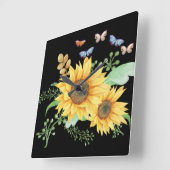 zonnebloempitten vierkante klok (Hoek)