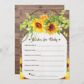 Zonnebloempitten voor Baby Kaart (Voorkant / Achterkant)