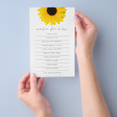 Zonnebloempitten voor Baby shower Flyer (Hand)