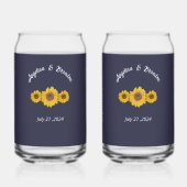 zonnebloempitten voor bruiloften blikvorm glas (Voorkant)