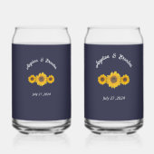 zonnebloempitten voor bruiloften blikvorm glas (Achterkant)