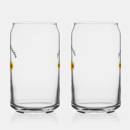 zonnebloempitten voor bruiloften blikvorm glas (Links)