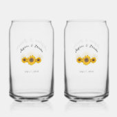 zonnebloempitten voor bruiloften blikvorm glas (Achterkant)