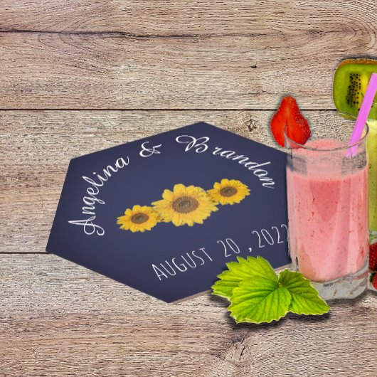 zonnebloempitten voor bruiloften koelbox kartonnen onderzetters