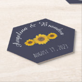 zonnebloempitten voor bruiloften koelbox kartonnen onderzetters (Schuin)