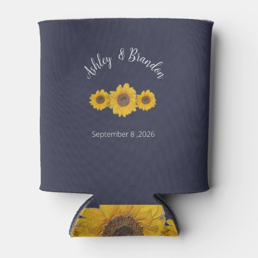 zonnebloempitten voor bruiloften nr . 3 blikjeskoeler (Voorkant)