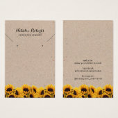  zonnebloempitten voor het oormerken van Ketting Visitekaartje (Voorkant /achterkant)