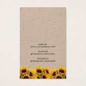  zonnebloempitten voor het oormerken van Ketting Visitekaartje (Achterkant)