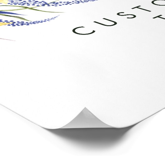 Zonnebloempitten voor Vet Land en Aangepast teken Poster (Hoek)