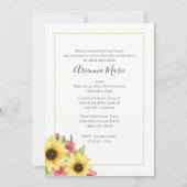 Zonnebloempitten Waterverf Afstuderen Kaart (Achterkant)