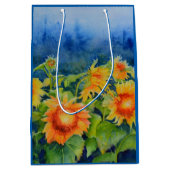 Zonnebloempitten, waterverf medium cadeauzakje (Voorkant)