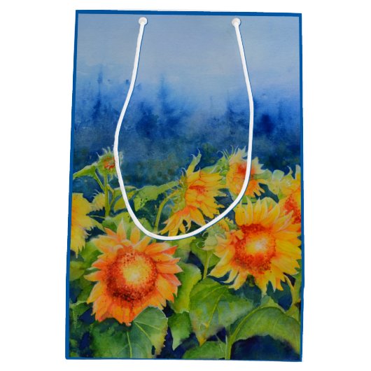 Zonnebloempitten, waterverf medium cadeauzakje (Achterkant)