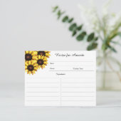 Zonnebloempitten Waterverf Vrijgezellenfeest Informatiekaartje (Staand voorkant)