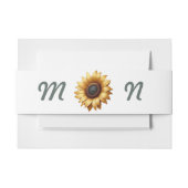 zonnebloempittenband uitnodigingen wikkel (Voorkant Voorbeeld)