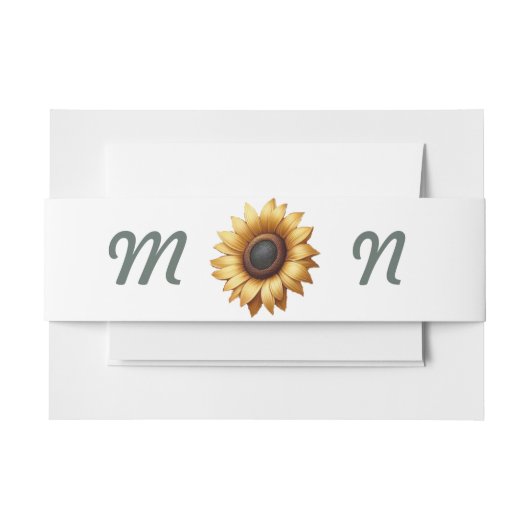 zonnebloempittenband uitnodigingen wikkel (Voorkant Voorbeeld)