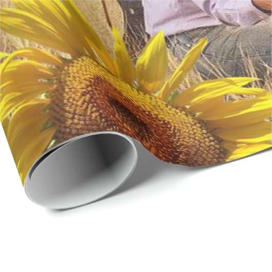 Zonnebloempittenpapier Cadeaupapier (Rol Hoek)