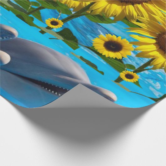 Zonnebloempittenpapier Cadeaupapier (Hoek)