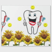 Zonnebloempittenpapier Cadeaupapier (Vlak)