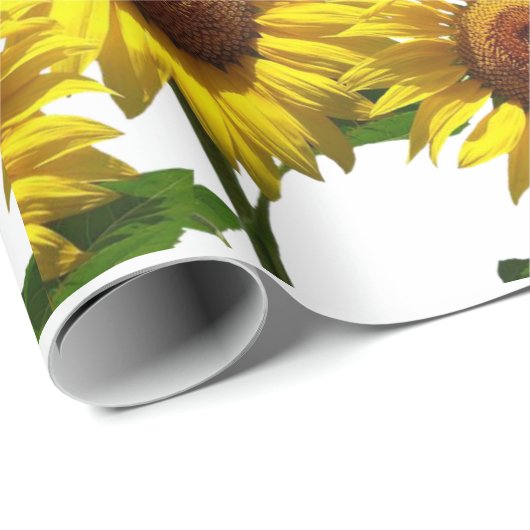 Zonnebloempittenpapier Cadeaupapier (Rol Hoek)