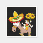 Zonnebloempittenpapier Servet (Voorkant)