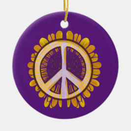 Zonnebloempje Kunstschild vreedzame bloem Keramisch Ornament