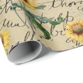 Zonnebloempjes en krullen cadeaupapier (Rol Hoek)