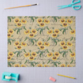 Zonnebloempjes en krullende ontkoppeling tissuepapier (Craft)