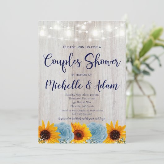 Zonnebloempjes — Vrijgezellenfeest Kaart (Staand voorkant)