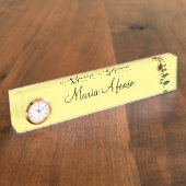 Zonnebloemplaat Naambordje (Zijkant)