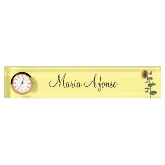 Zonnebloemplaat Naambordje (Voorkant)