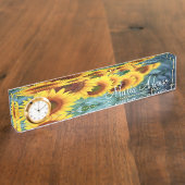 Zonnebloemplaat Naambordje (Zijkant)